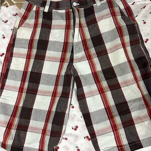 mark. Men's Plaid  Shorts - Red, Black, White